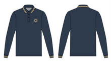  ISSI 4th-8th grade boys polo shirt gold pipping and gold logo (Long  sleeve)