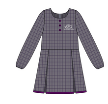 QCA plaid long sleeve dress