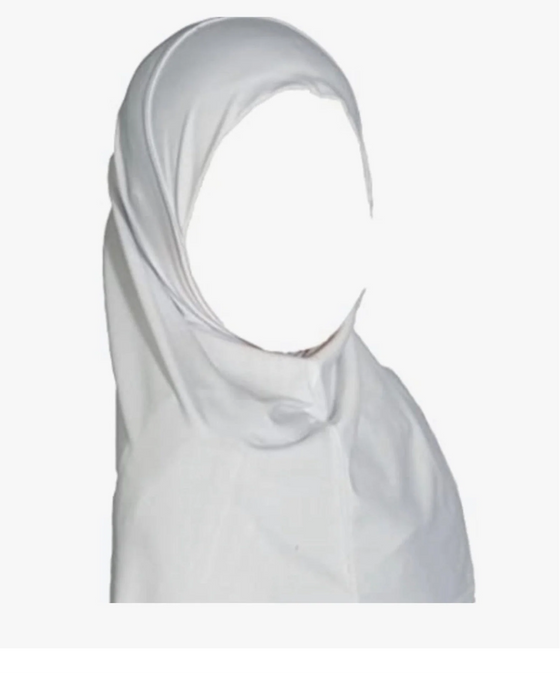 ISSI 3yr-2nd grade girls one piece white hijab