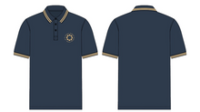  ISSI 4th-8th grade boys polo shirt gold pipping and gold logo (short sleeve)
