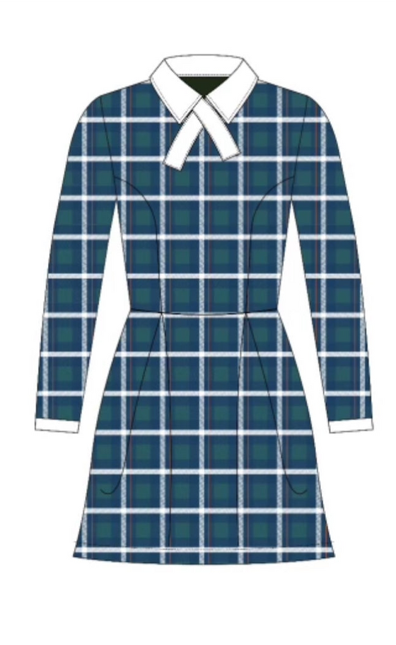 ACA Elementary Custom Plaid Dress long sleeve