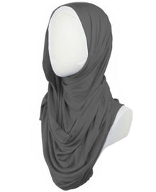  AL-NOOR SCHOOL 6TH-8TH GIRLS HIJAB (dark grey) JERSEY MATERIAL