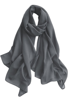  AL-NOOR SCHOOL 6TH-8TH GIRLS HIJAB (dark grey) CHIFFON MATERIAL