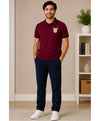 HUDA ACADEMY Boys polo shirt Burgundy (Short sleeve)
