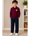 HUDA ACADEMY Boys polo shirt Burgundy (Long Sleeve)