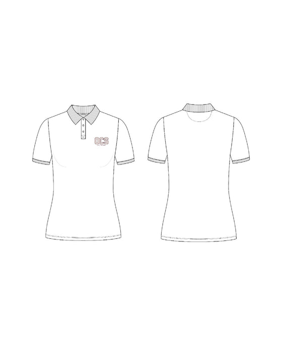 OCS Elementary Polo shirt girls (short sleeve) white