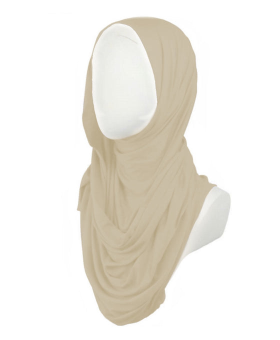 Beige instant hijab