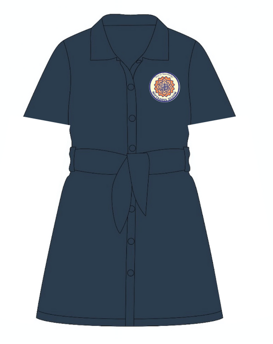 Miftaahul Uloom Girls short sleeve dress - Navy (1st - 3RD)