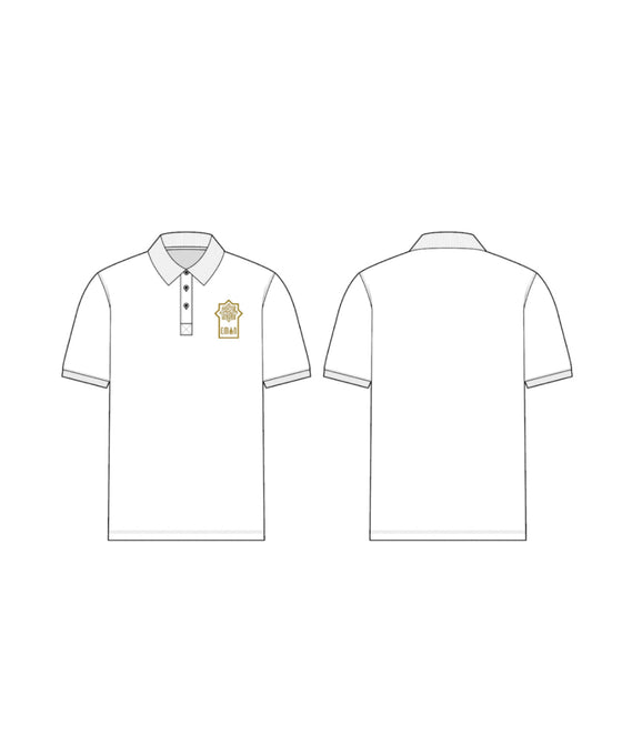 EMAN School White Polo Shirt - Short Sleeve