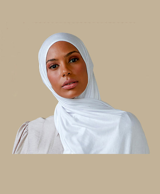 Peace Academy Middle/High School Instant Jersey Hijab (White)