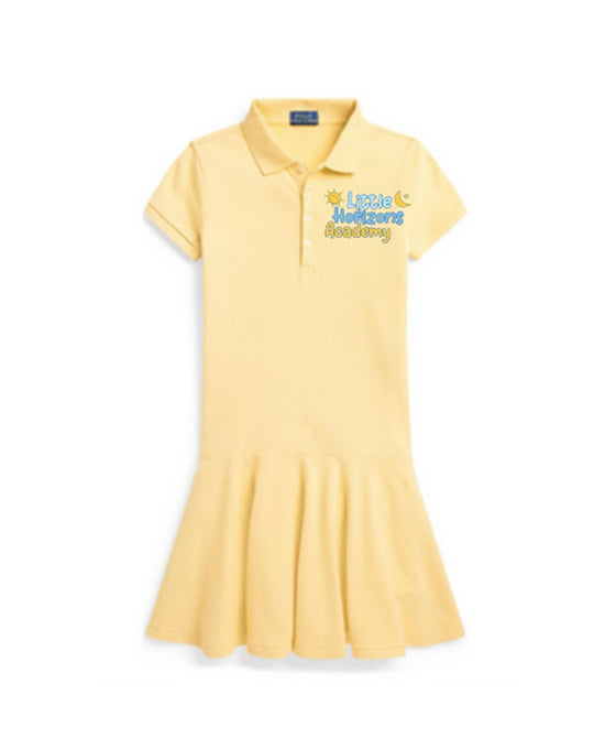 LHA Pk1-KG Girls short sleeve Polo Dress (Yellow)