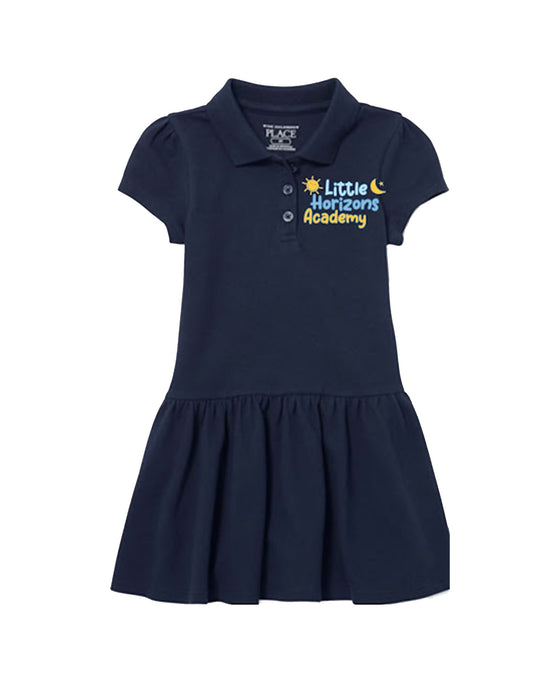 LHA Pk1-KG Girls Polo Dress (Navy Blue)