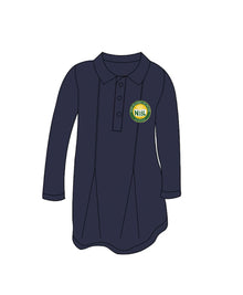  NISL Elementary School Girls Polo Dress - Navy