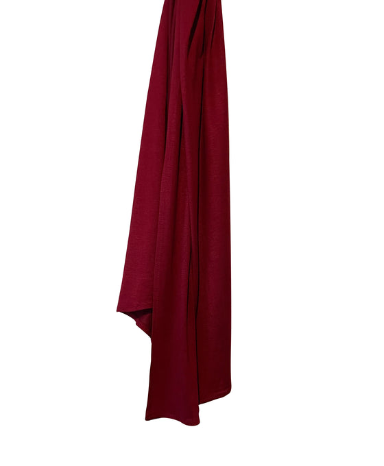 Luxury Jersey Hijab - Burgundy