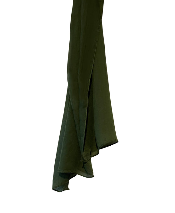 Viscose Basic Size Hijab - Army Green