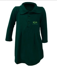  IQA Girls Elementary Polo Dress - Hunter Green