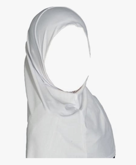 Little girls white one piece hijab