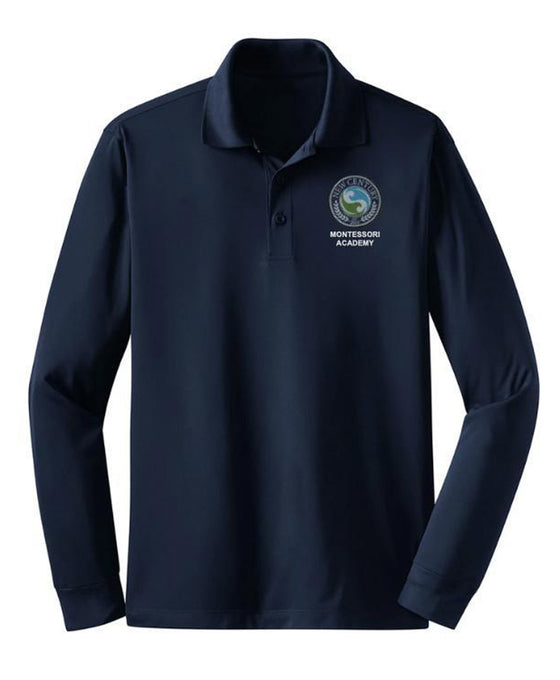 NCMA Pre-Primary/Lower Elementary Unisex Polo Shirt Long Sleeve (Navy)