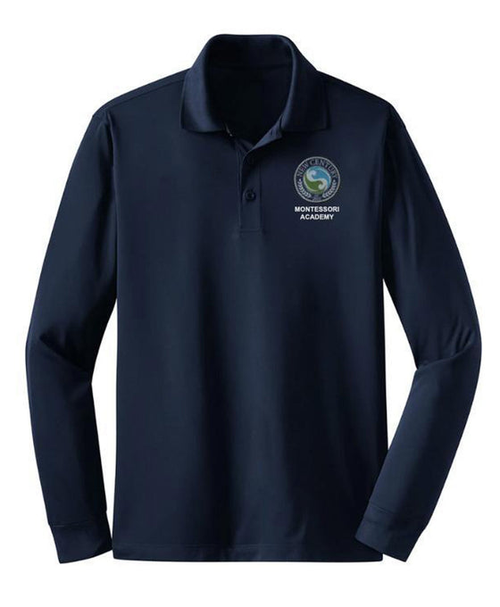 NCMA Middle School Unisex Polo Shirt Long Sleeve (Navy)